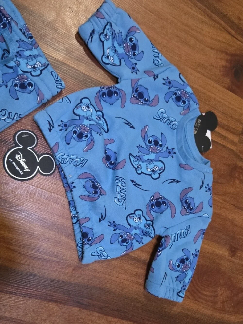 Disney Blue Stitch Kids Pajama Set Baby Boy 0 3 Months Nwt